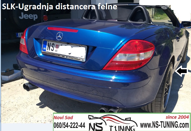 slk mercedes 2004 2005 2006 2007 2008 godiste ugradnja distancera felne 20mm novi sad ns tuning 5x112